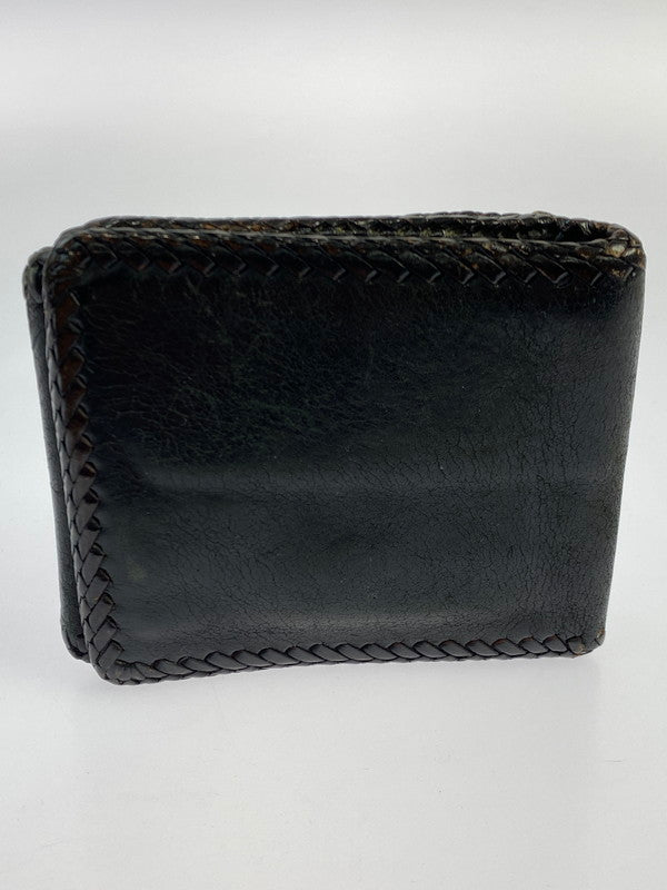 【現状渡し品】【メンズ】 SAAD LEATHER WALLET サード レザー ウォレット 二つ折り財布 201-250522-yn-07-min カラー：ブラック 万代Net店
