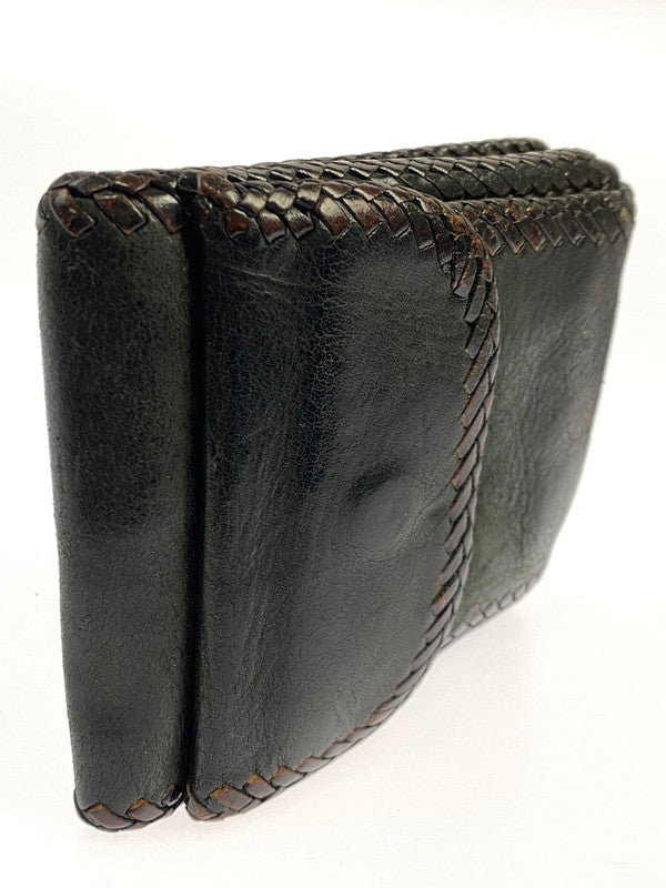 【現状渡し品】【メンズ】 SAAD LEATHER WALLET サード レザー ウォレット 二つ折り財布 201-250522-yn-07-min カラー：ブラック 万代Net店