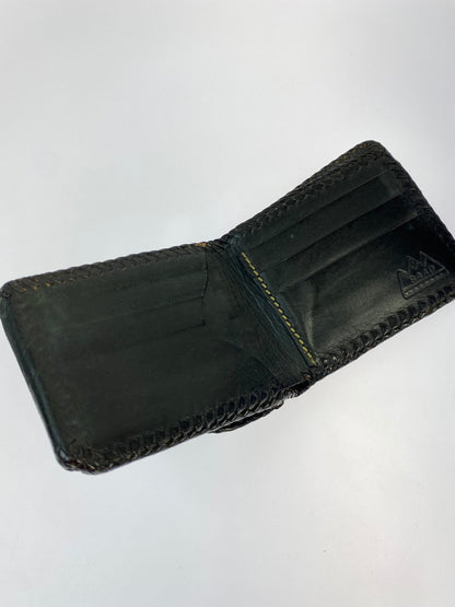 【現状渡し品】【メンズ】 SAAD LEATHER WALLET サード レザー ウォレット 二つ折り財布 201-250522-yn-07-min カラー：ブラック 万代Net店