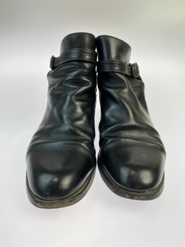 【現状渡し品】【レディース】 Burberrys バーバリーズ ジョッパーブーツ ストラップ レザーブーツ 靴 シューズ 167-250519-AS-18-min サイズ：4 1/2 カラー：ブラック 万代Net店