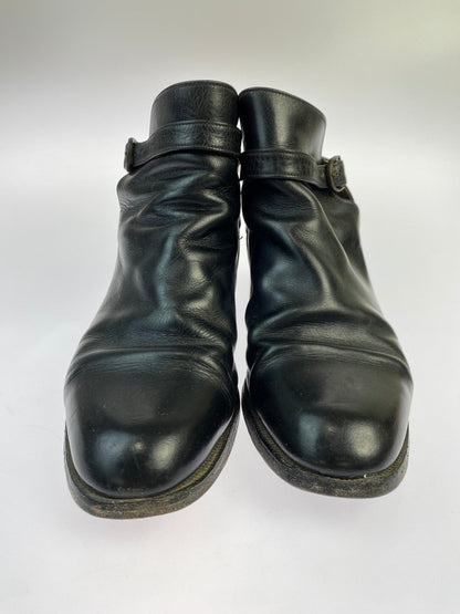 【現状渡し品】【レディース】 Burberrys バーバリーズ ジョッパーブーツ ストラップ レザーブーツ 靴 シューズ 167-250519-AS-18-min サイズ：4 1/2 カラー：ブラック 万代Net店