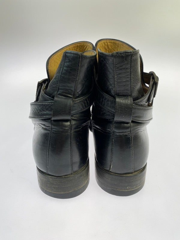 【現状渡し品】【レディース】 Burberrys バーバリーズ ジョッパーブーツ ストラップ レザーブーツ 靴 シューズ 167-250519-AS-18-min サイズ：4 1/2 カラー：ブラック 万代Net店