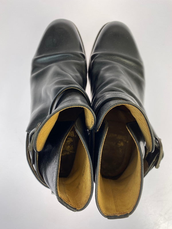 【現状渡し品】【レディース】 Burberrys バーバリーズ ジョッパーブーツ ストラップ レザーブーツ 靴 シューズ 167-250519-AS-18-min サイズ：4 1/2 カラー：ブラック 万代Net店