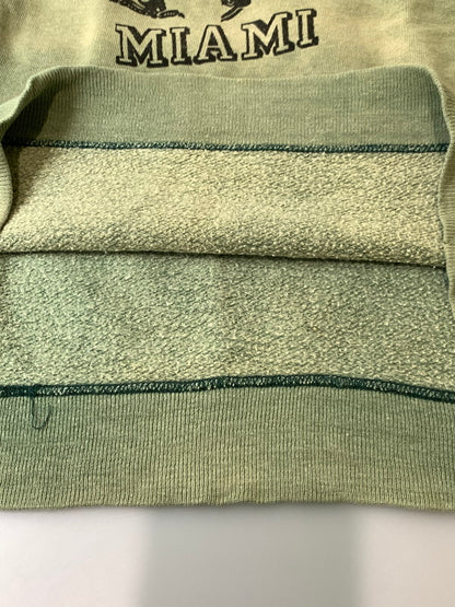 【現状渡し品】【メンズ】 VINTAGE 60S ”UNIVERSITY MIAMI" RAGLAN SWEATSHIRT スウェット ショートスリーブ 146-250428-AS-71-min カラー：グリーン 万代Net店