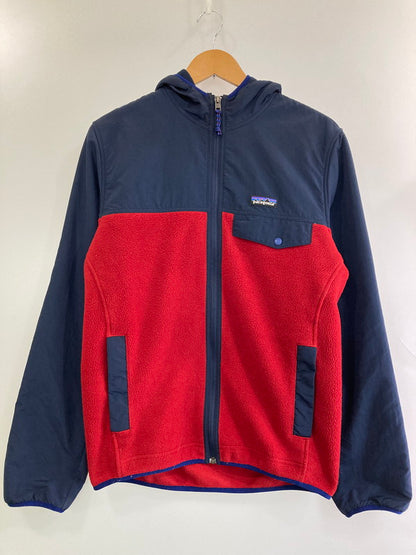 【中古品】【メンズ】 patagonia パタゴニア SHELLED SYNCHILA FLEECE HOODIE 25470FA15 シェルド シンチラ フリース フーディ フリースジャケット ナイロンジャケット メンズ 144-250509-em-05-min サイズ：S カラー：ネイビー/レッド 万代Net店
