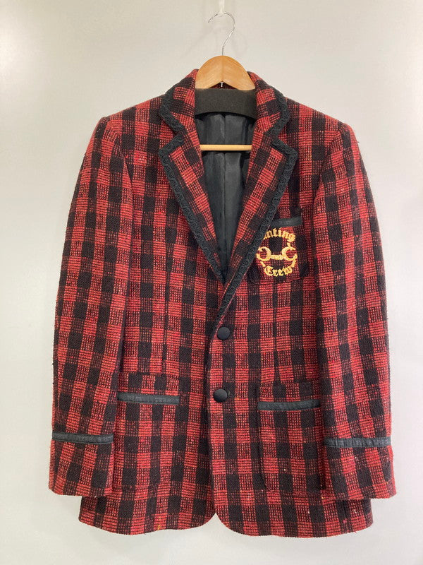 【中古品】【メンズ】 A CHILD OF THE JAGO イギリス製 WOOL CHECK JACKET ウールチェックジャケット 146-250503-ks-45-min サイズ：36 カラー：レッド/ブラック 万代Net店
