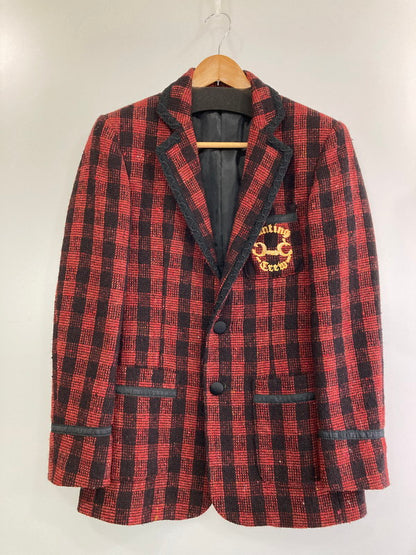 【中古品】【メンズ】 A CHILD OF THE JAGO イギリス製 WOOL CHECK JACKET ウールチェックジャケット 146-250503-ks-45-min サイズ：36 カラー：レッド/ブラック 万代Net店