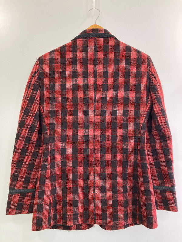 【中古品】【メンズ】 A CHILD OF THE JAGO イギリス製 WOOL CHECK JACKET ウールチェックジャケット 146-250503-ks-45-min サイズ：36 カラー：レッド/ブラック 万代Net店