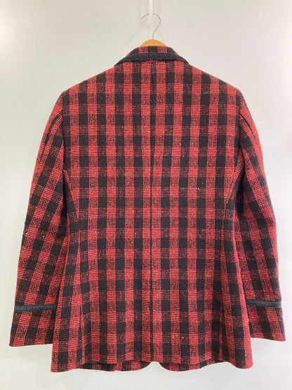 【中古品】【メンズ】 A CHILD OF THE JAGO イギリス製 WOOL CHECK JACKET ウールチェックジャケット 146-250503-ks-45-min サイズ：36 カラー：レッド/ブラック 万代Net店
