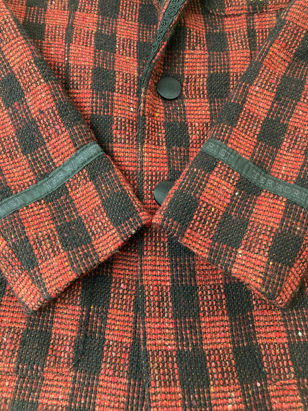 【中古品】【メンズ】 A CHILD OF THE JAGO イギリス製 WOOL CHECK JACKET ウールチェックジャケット 146-250503-ks-45-min サイズ：36 カラー：レッド/ブラック 万代Net店