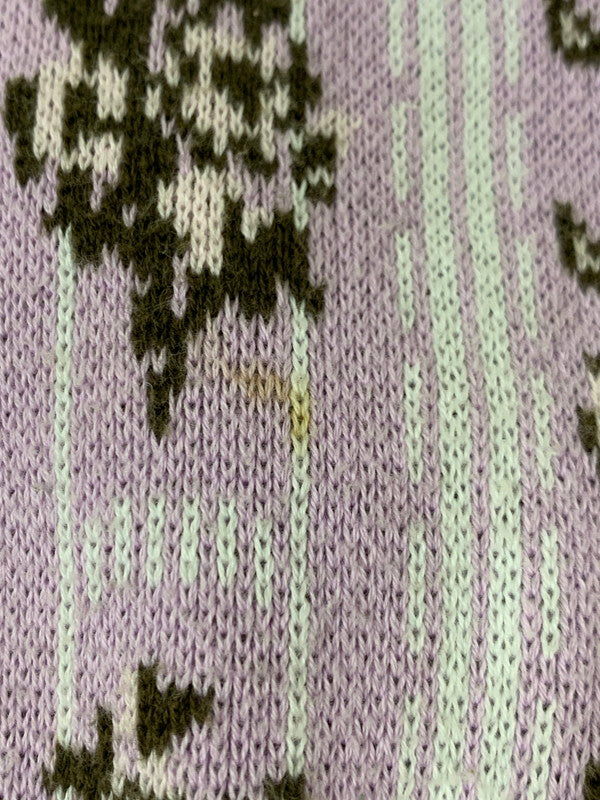 【中古品】【メンズ】 TTT_MSW ティーモダンストリートウェア FLOWER JACQUARD KNIT VEST TTT-2022SS-KT01 フラワー ジャガード ニット ベスト トップス 140-250627-jt-18-min サイズ：L カラー：パープル 万代Net店