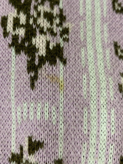 【中古品】【メンズ】 TTT_MSW ティーモダンストリートウェア FLOWER JACQUARD KNIT VEST TTT-2022SS-KT01 フラワー ジャガード ニット ベスト トップス 140-250627-jt-18-min サイズ：L カラー：パープル 万代Net店