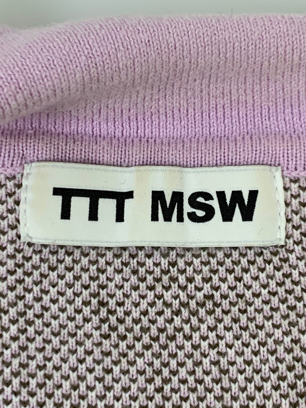 【中古品】【メンズ】 TTT_MSW ティーモダンストリートウェア FLOWER JACQUARD KNIT VEST TTT-2022SS-KT01 フラワー ジャガード ニット ベスト トップス 140-250627-jt-18-min サイズ：L カラー：パープル 万代Net店