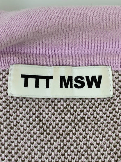 【中古品】【メンズ】 TTT_MSW ティーモダンストリートウェア FLOWER JACQUARD KNIT VEST TTT-2022SS-KT01 フラワー ジャガード ニット ベスト トップス 140-250627-jt-18-min サイズ：L カラー：パープル 万代Net店