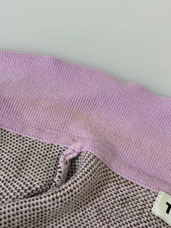 【中古品】【メンズ】 TTT_MSW ティーモダンストリートウェア FLOWER JACQUARD KNIT VEST TTT-2022SS-KT01 フラワー ジャガード ニット ベスト トップス 140-250627-jt-18-min サイズ：L カラー：パープル 万代Net店