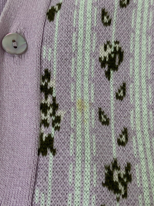 【中古品】【メンズ】 TTT_MSW ティーモダンストリートウェア FLOWER JACQUARD KNIT VEST TTT-2022SS-KT01 フラワー ジャガード ニット ベスト トップス 140-250627-jt-18-min サイズ：L カラー：パープル 万代Net店