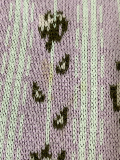 【中古品】【メンズ】 TTT_MSW ティーモダンストリートウェア FLOWER JACQUARD KNIT VEST TTT-2022SS-KT01 フラワー ジャガード ニット ベスト トップス 140-250627-jt-18-min サイズ：L カラー：パープル 万代Net店