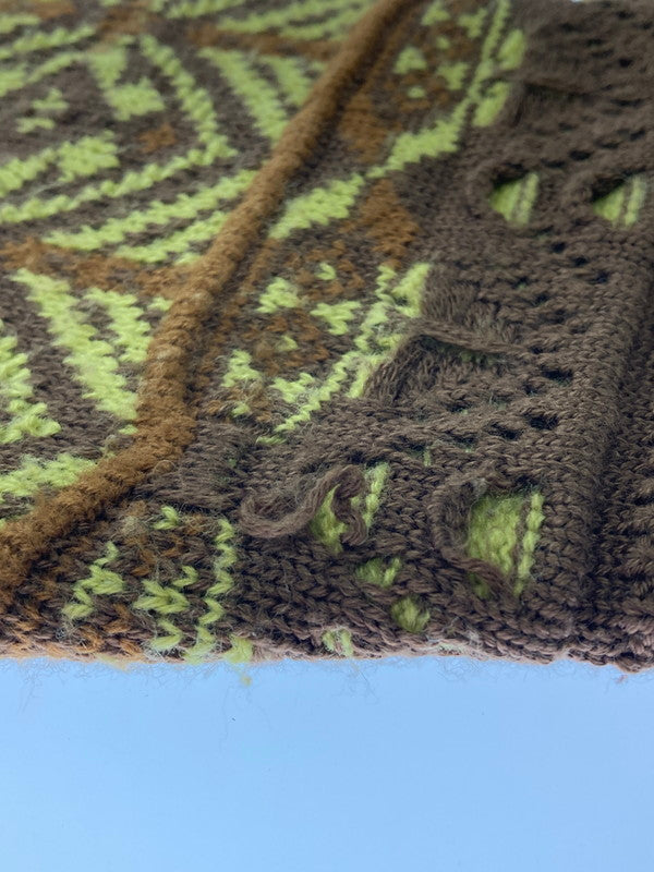 【中古品】【メンズ】 Iroquois イロコイ 279201 7GG COOGI TUCK KNIT CARDIGAN ニット カーディガン 140-250503-AS-1-min サイズ：2 カラー：ブラウン系 万代Net店