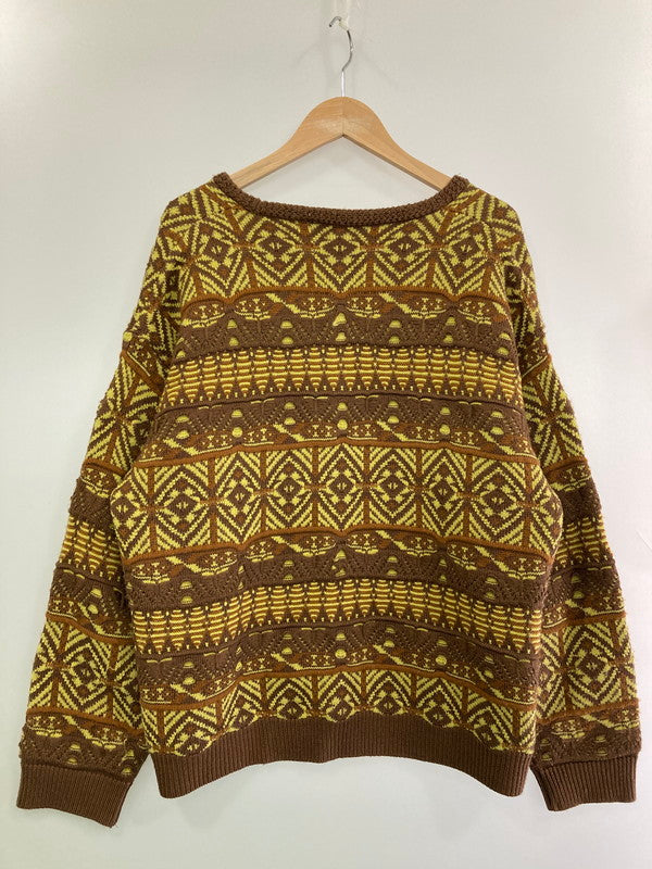 【中古品】【メンズ】 Iroquois イロコイ 279201 7GG COOGI TUCK KNIT CARDIGAN ニット カーディガン 140-250503-AS-1-min サイズ：2 カラー：ブラウン系 万代Net店