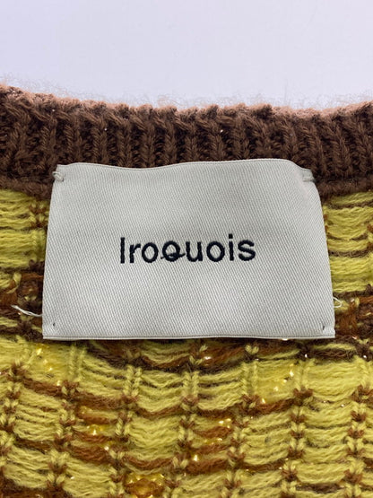 【中古品】【メンズ】 Iroquois イロコイ 279201 7GG COOGI TUCK KNIT CARDIGAN ニット カーディガン 140-250503-AS-1-min サイズ：2 カラー：ブラウン系 万代Net店