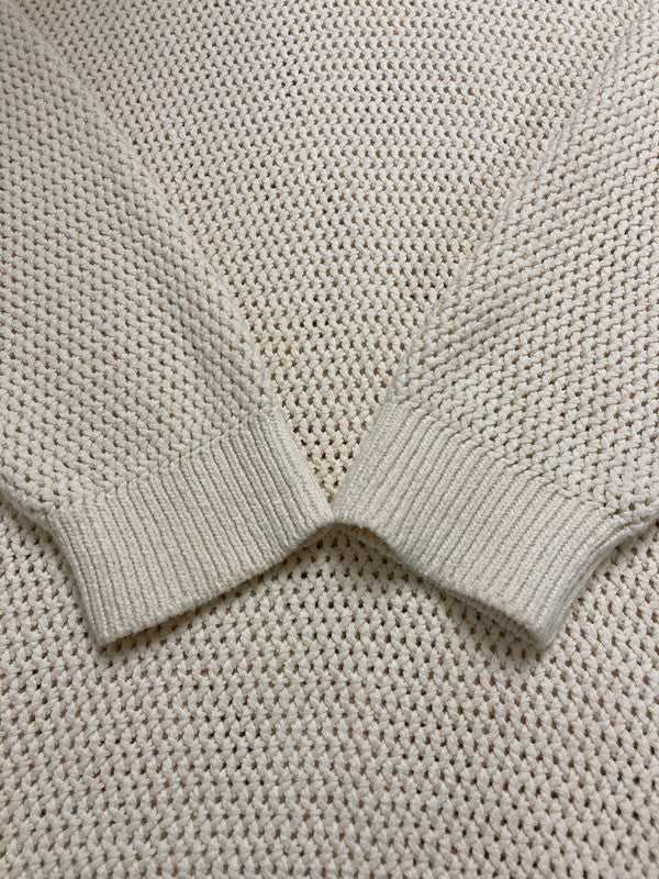 【中古品】【メンズ】 BEAMS ビームス FUTURE ARCHIVE ANTI VINTAGE KNIT POLO 11-12-0007-156 ヴィンテージ ニット ポロシャツ メンズ トップス 長袖 147-250728-em-12-min サイズ：L カラー：オフホワイト 万代Net店