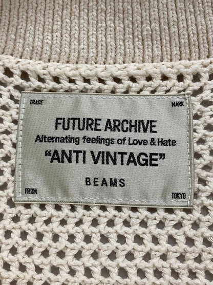 【中古品】【メンズ】 BEAMS ビームス FUTURE ARCHIVE ANTI VINTAGE KNIT POLO 11-12-0007-156 ヴィンテージ ニット ポロシャツ メンズ トップス 長袖 147-250728-em-12-min サイズ：L カラー：オフホワイト 万代Net店