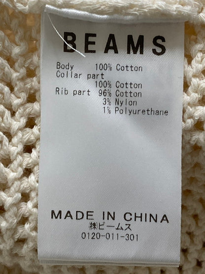 【中古品】【メンズ】 BEAMS ビームス FUTURE ARCHIVE ANTI VINTAGE KNIT POLO 11-12-0007-156 ヴィンテージ ニット ポロシャツ メンズ トップス 長袖 147-250728-em-12-min サイズ：L カラー：オフホワイト 万代Net店