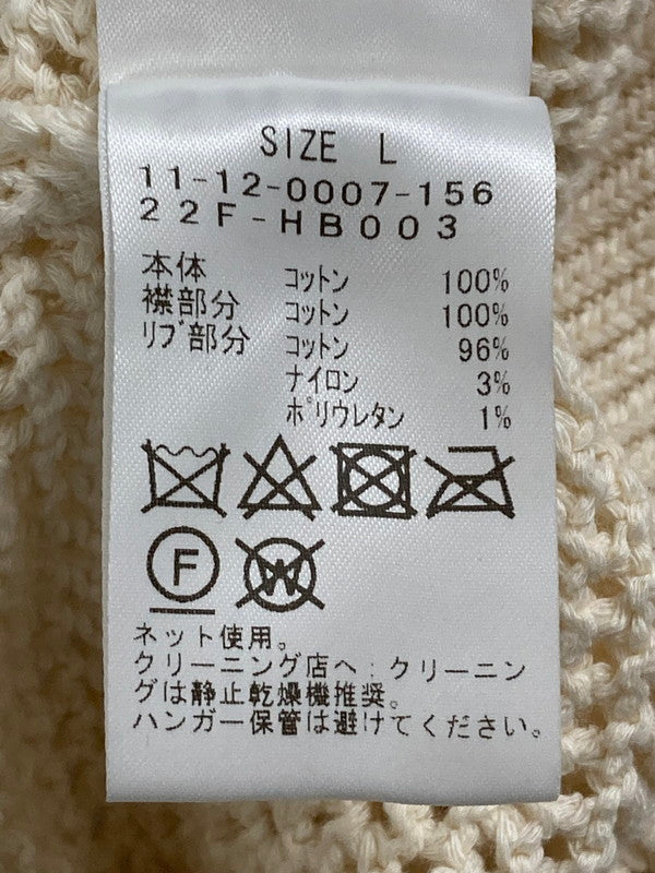 【中古品】【メンズ】 BEAMS ビームス FUTURE ARCHIVE ANTI VINTAGE KNIT POLO 11-12-0007-156 ヴィンテージ ニット ポロシャツ メンズ トップス 長袖 147-250728-em-12-min サイズ：L カラー：オフホワイト 万代Net店