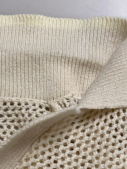 【中古品】【メンズ】 BEAMS ビームス FUTURE ARCHIVE ANTI VINTAGE KNIT POLO 11-12-0007-156 ヴィンテージ ニット ポロシャツ メンズ トップス 長袖 147-250728-em-12-min サイズ：L カラー：オフホワイト 万代Net店