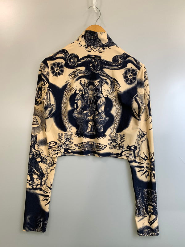 【中古品】【レディース】 Jean Paul Gaultier ジャンポール・ゴルチェ 23 15-F-TO123-J526-6359 THE HERALDRY TATTOO CROP TOP 168-250428-AS-68-min サイズ：XXL カラー：ベージュ/ブラック系 万代Net店