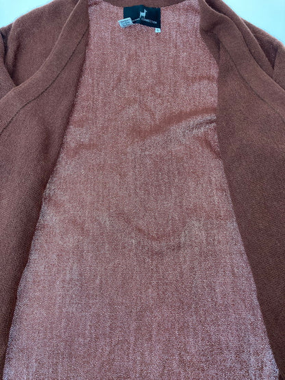 【中古品】【メンズ】 PERUVIAN CONNECTION CARDIGAN ペルビアンコネクション アルパカ カーディガン トップス ペルー製 146-250517-yn-13-min サイズ：L カラー：ブラウン系 万代Net店