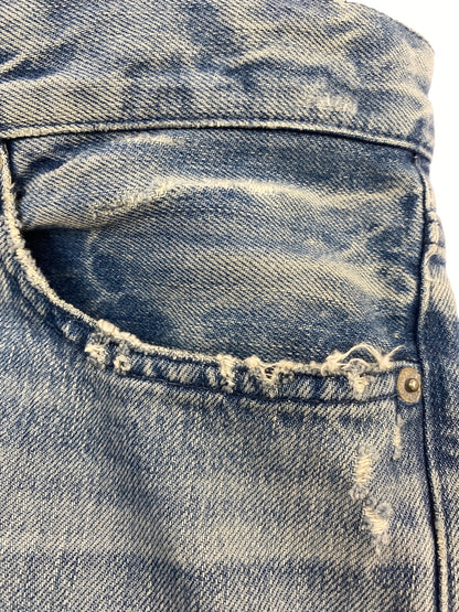【中古品】【メンズ】 HYSTERIC GLAMOUR ヒステリックグラマー DAMAGE DENIM PANTS 02172AP06 ダメージデニムパンツ ボトムス 151-260709-yn-25-min サイズ：30 カラー：ライトインディゴ 万代Net店