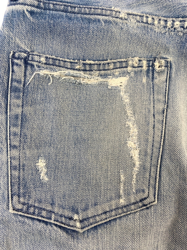 【中古品】【メンズ】 HYSTERIC GLAMOUR ヒステリックグラマー DAMAGE DENIM PANTS 02172AP06 ダメージデニムパンツ ボトムス 151-260709-yn-25-min サイズ：30 カラー：ライトインディゴ 万代Net店