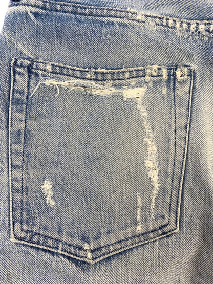 【中古品】【メンズ】 HYSTERIC GLAMOUR ヒステリックグラマー DAMAGE DENIM PANTS 02172AP06 ダメージデニムパンツ ボトムス 151-260709-yn-25-min サイズ：30 カラー：ライトインディゴ 万代Net店
