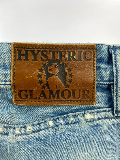 【中古品】【メンズ】 HYSTERIC GLAMOUR ヒステリックグラマー DAMAGE DENIM PANTS 02172AP06 ダメージデニムパンツ ボトムス 151-260709-yn-25-min サイズ：30 カラー：ライトインディゴ 万代Net店