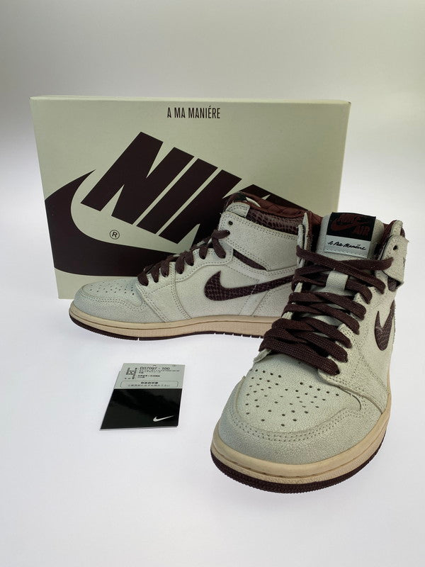 【中古美品】【レディース】 AIR JORDAN 1 RETRO HIGH OG SP A MA MANIERE DO7097-100 エア ジョーダン 1 レトロ ハイ ア マ マニエール スニーカー 靴 166-250507-yn-06-min サイズ：24.0cm US5.5 カラー：SAIL/BURGUNDY CRUSH 万代Net店