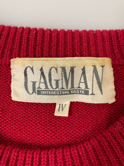 【中古品】【メンズ】 GAGMAN ギャグマン GOLF おじさん刺繍WOOL KNIT ゴルフ おじさん刺繍ウールニット トップス 146-260409-SH-08-min サイズ：4 カラー：マルチカラー 万代Net店
