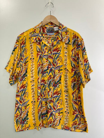 【中古品】【メンズ】 AVANTI アバンティ SILK SHIRT シルクシャツ トップス 146-250710-ks-103-min サイズ：M カラー：イエロー系 万代Net店