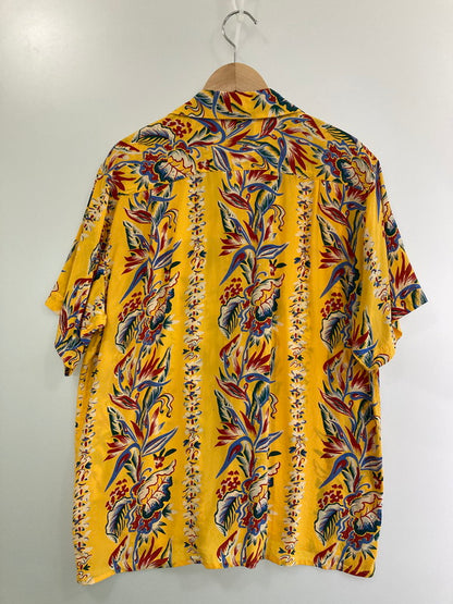 【中古品】【メンズ】 AVANTI アバンティ SILK SHIRT シルクシャツ トップス 146-250710-ks-103-min サイズ：M カラー：イエロー系 万代Net店