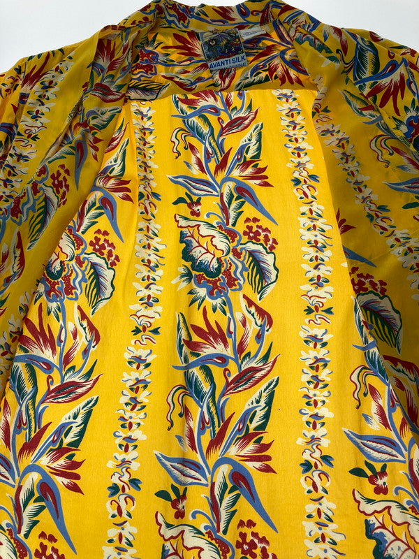 【中古品】【メンズ】 AVANTI アバンティ SILK SHIRT シルクシャツ トップス 146-250710-ks-103-min サイズ：M カラー：イエロー系 万代Net店