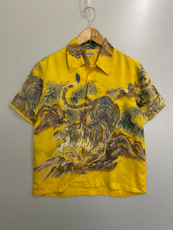 【中古品】【メンズ】 SUN SURF サンサーフ SPECIAL EDITION SS30213 PALM BREEZE TOGS SASA TORA SS ALOHA SHIRT アロハシャツ 145-250503-ks-27-min サイズ：XS カラー：イエロー系 万代Net店