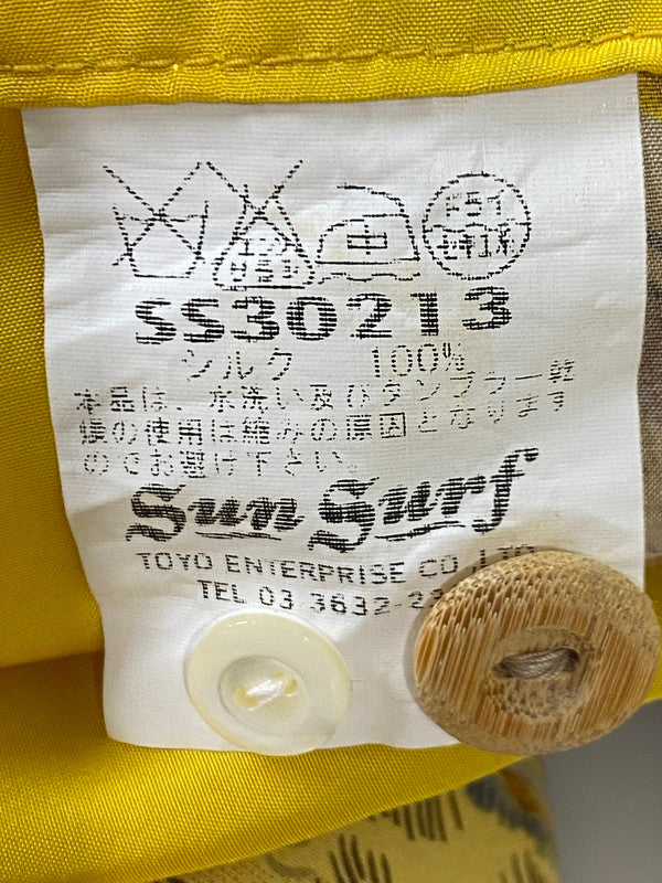 【中古品】【メンズ】 SUN SURF サンサーフ SPECIAL EDITION SS30213 PALM BREEZE TOGS SASA TORA SS ALOHA SHIRT アロハシャツ 145-250503-ks-27-min サイズ：XS カラー：イエロー系 万代Net店
