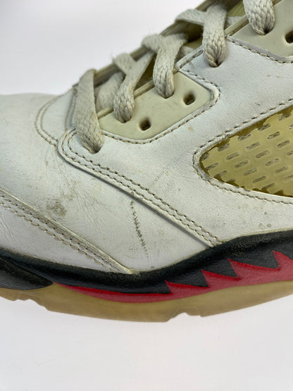 【現状渡し品】【メンズ】 NIKE ナイキ AIR JORDAN 5 RETRO 136027-100 エアジョーダン 5 レトロ スニーカー 靴 160-250509-yn-13-min サイズ：27.0cm US9 カラー：WHITE/FIRE RED-BLACK 万代Net店