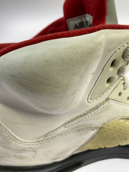 【現状渡し品】【メンズ】 NIKE ナイキ AIR JORDAN 5 RETRO 136027-100 エアジョーダン 5 レトロ スニーカー 靴 160-250509-yn-13-min サイズ：27.0cm US9 カラー：WHITE/FIRE RED-BLACK 万代Net店