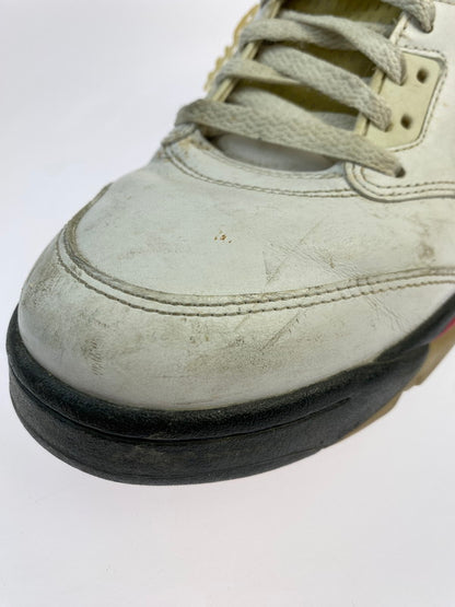 【現状渡し品】【メンズ】 NIKE ナイキ AIR JORDAN 5 RETRO 136027-100 エアジョーダン 5 レトロ スニーカー 靴 160-250509-yn-13-min サイズ：27.0cm US9 カラー：WHITE/FIRE RED-BLACK 万代Net店