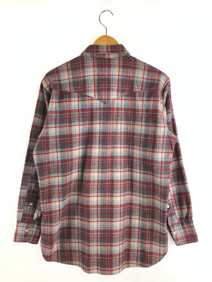 【中古品】【メンズ】 PENDLETON ペンドルトン 70'S WOOL WESTERN SHIRT 70年代 ウール ウエスタン シャツ 長袖シャツ 146-251027-na-06-tag サイズ：L カラー：レッド系 万代Net店