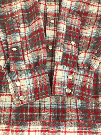 【中古品】【メンズ】 PENDLETON ペンドルトン 70'S WOOL WESTERN SHIRT 70年代 ウール ウエスタン シャツ 長袖シャツ 146-251027-na-06-tag サイズ：L カラー：レッド系 万代Net店