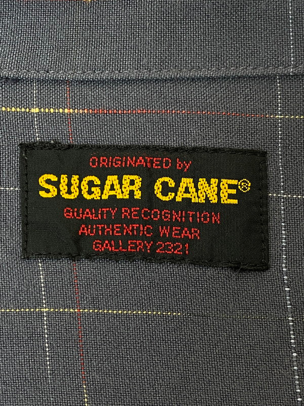 【中古品】【メンズ】 SUGAR CANE シュガーケーン RAYON SHIRT レーヨンシャツ メンズ トップス 長そで コバート チェック オープン シャツ 145-250620-em-11-min カラー：グレー系 万代Net店