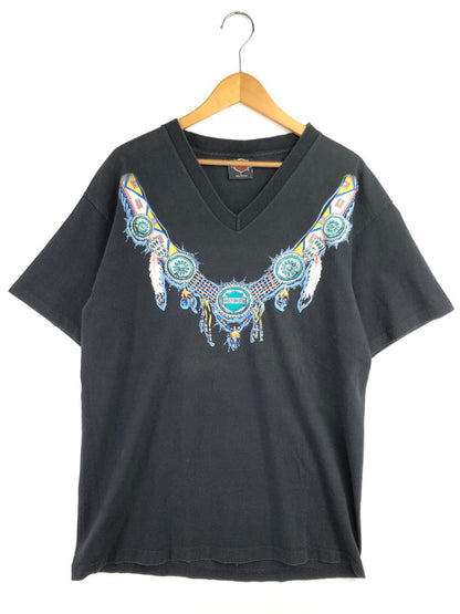 【現状渡し品】【メンズ】 HARLEY DAVIDSON ハーレーダビッドソン 1993 NATIVE AMERICAN TEE ネイティブ アメリカン Tシャツ トップス 146-260607-rt-22-tagh サイズ：L カラー：ブラック 万代Net店