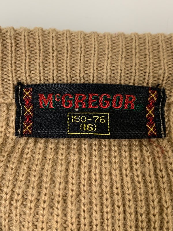 【中古品】【メンズ】 MCGREGOR マックレガー HALF BUTTON KNIT ハーフボタンニット トップス 146-260617-yn-21-min サイズ：表記不明 下記参照 カラー：ベージュブラウン 万代Net店